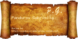 Pandurov Gabriella névjegykártya